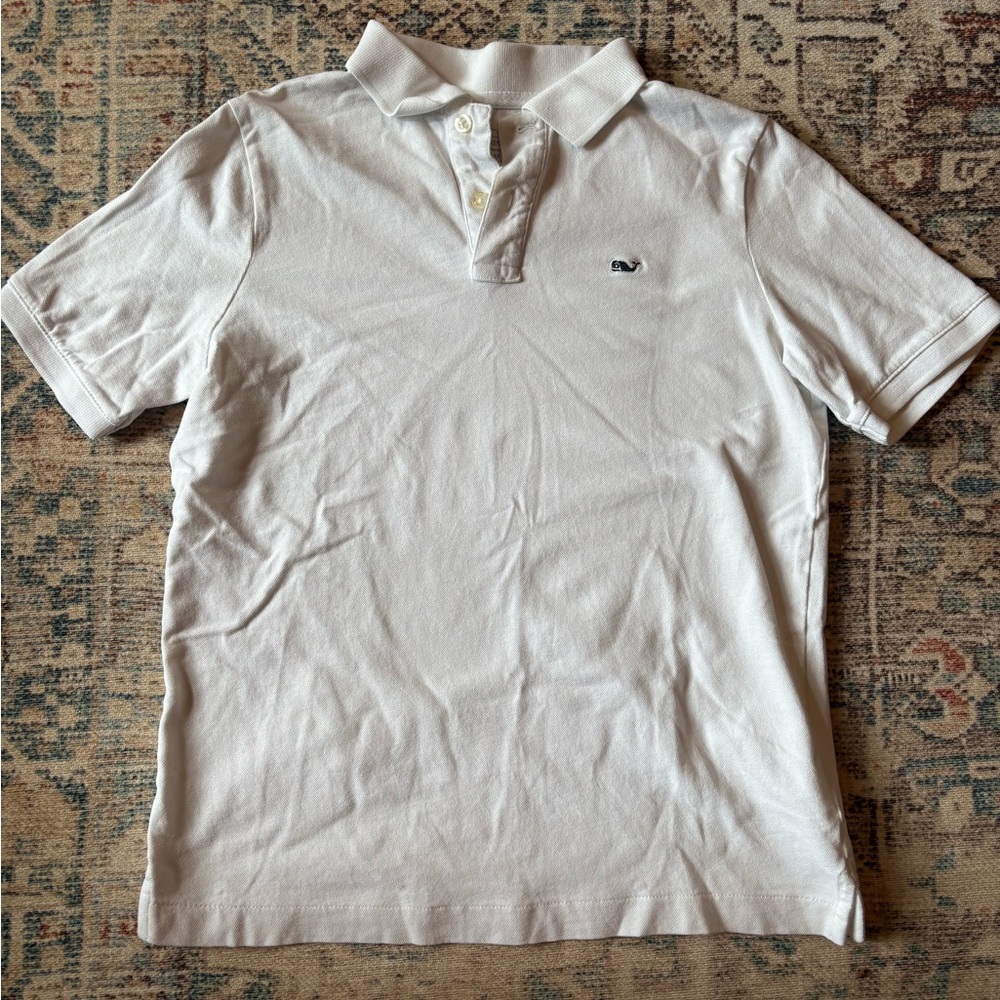 Vineyard vines white polo, boys M
